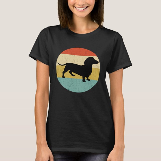 Camiseta Dachshund vintage Teckel Retro (Anverso)