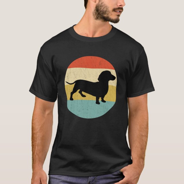 Camiseta Dachshund vintage Teckel Retro (Anverso)