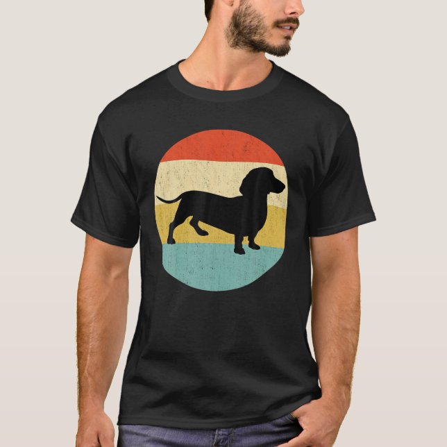 Camiseta Dachshund Vintage Teckel Retro (Anverso)