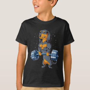 Camiseta Dachshund Weightlifting Fitness Gym