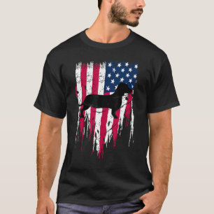 Camiseta Dachshund Weiner Bandera Estadounidense 4 De Julio