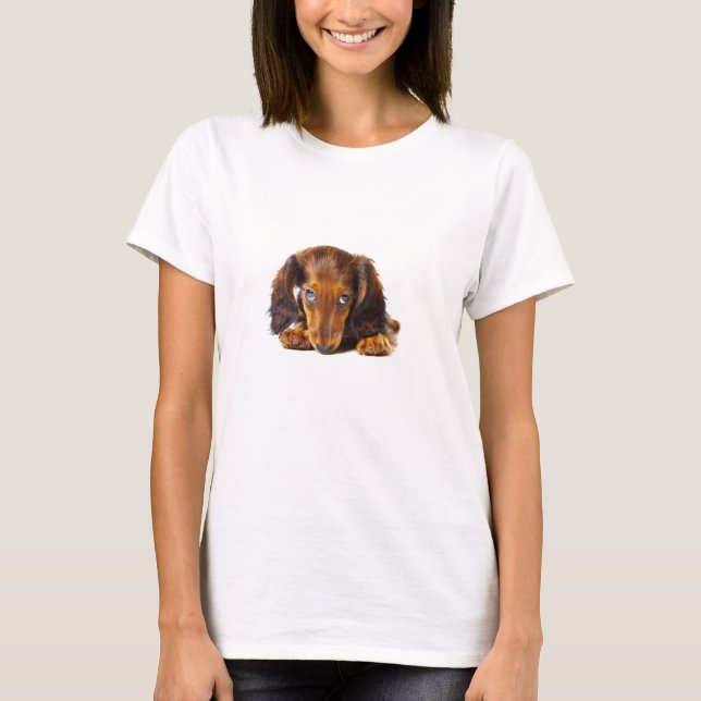 Camiseta Dachshund Weiner Dog Brown Animal Simple (Anverso)
