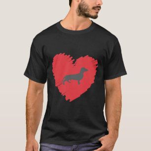 Camiseta Dachshund Weiner Dog Love Heart