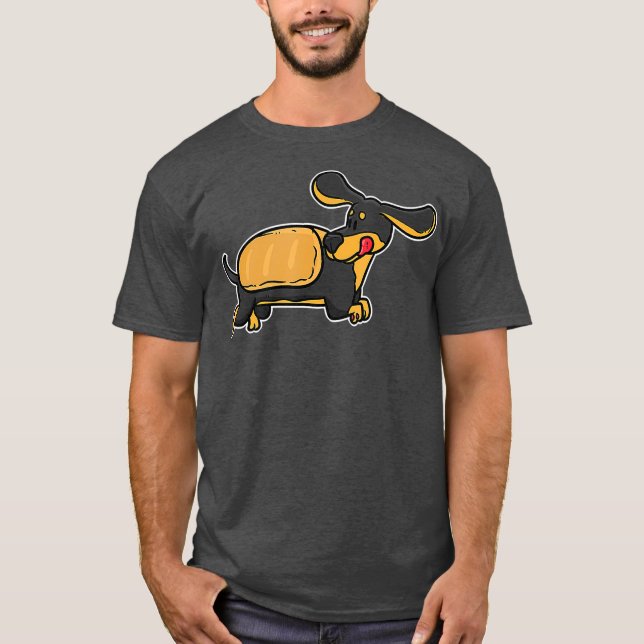 Camiseta Dachshund Weiner HotDog (Anverso)