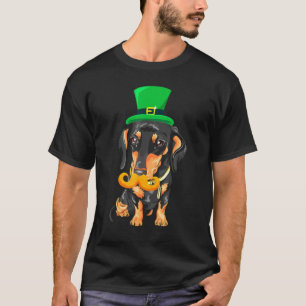 Camiseta Dachshund Weiner St Patrick Day Perro llevando Gor
