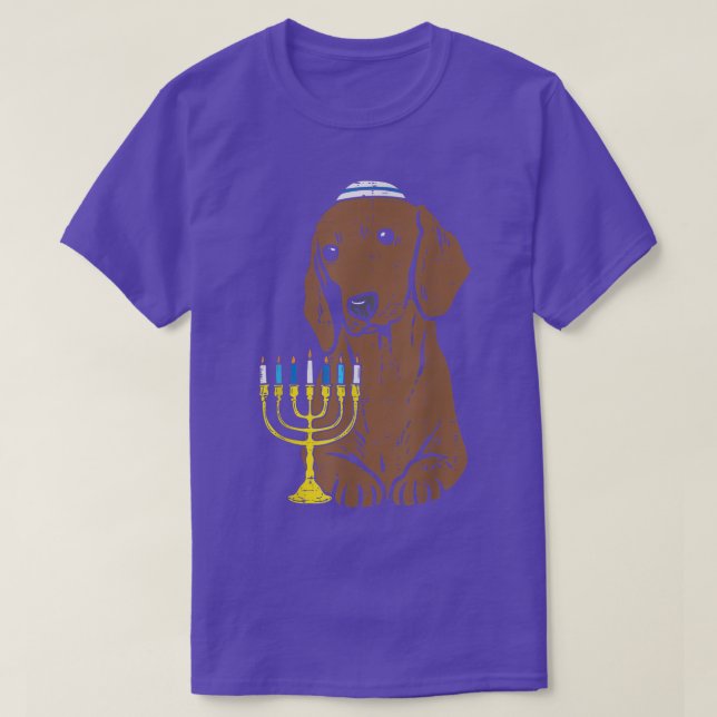 Camiseta Dachshund Wiener Dog Hanukkah Pajamas Chanu (Diseño del anverso)