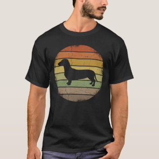 Camiseta Dachshund Wiener Dog Retro Vintage Sunset