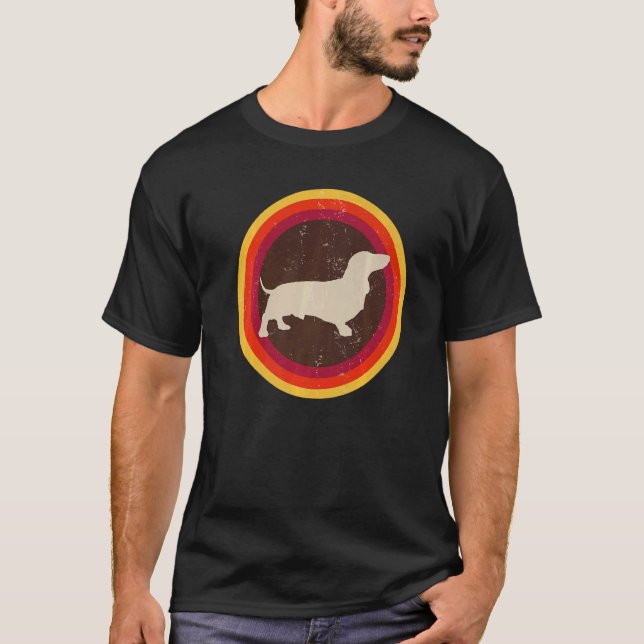 Camiseta Dachshund Wiener Doxen Dog Retro 33 (Anverso)
