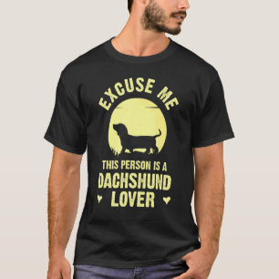 Camiseta Dachshund Wiener Perro Cute Tema Con Silhouet De L