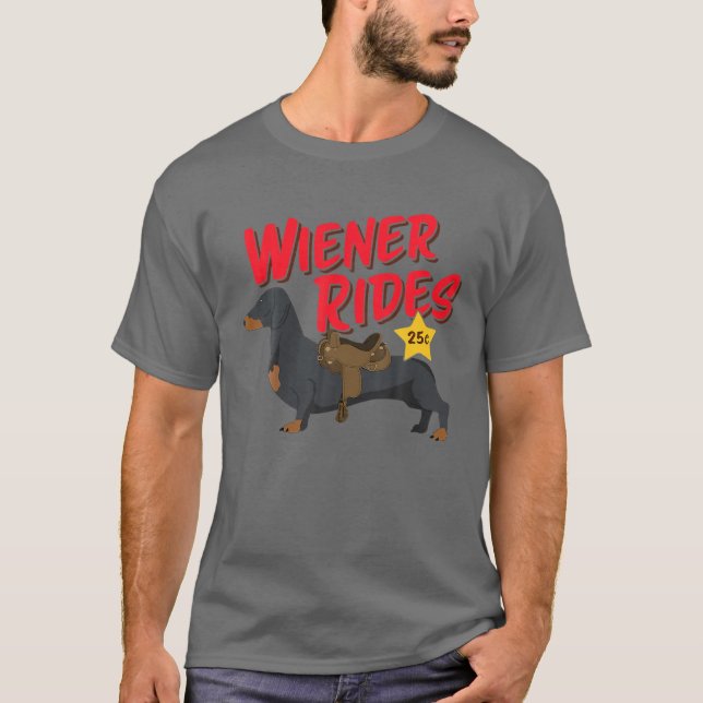 Camiseta Dachshund Wiener Rides Dog Lover (Anverso)