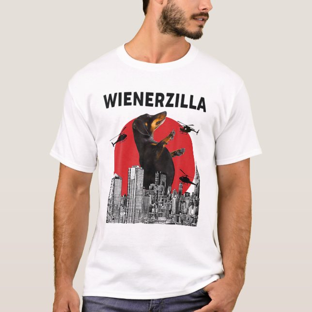 Camiseta Dachshund Wienerzilla (Anverso)