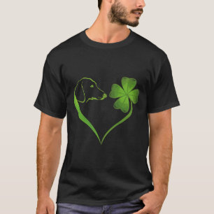 Camiseta Dachshund Y Cuatro Forma De Corazón De Aceite De H