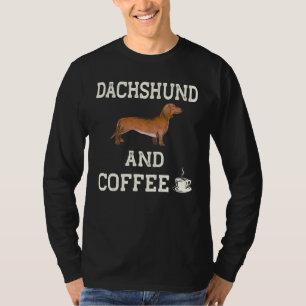 Camiseta Dachshund Y Mascota De Coffee Weiner Dog Cute Pupp