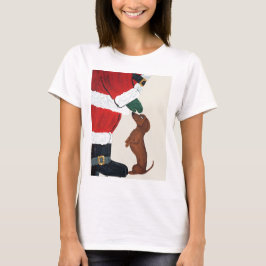 Camiseta Dachshund y Santa