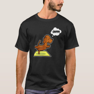 Camiseta Dachshund Yoga Poses Sport Gymnastics Ohmmm Heartb