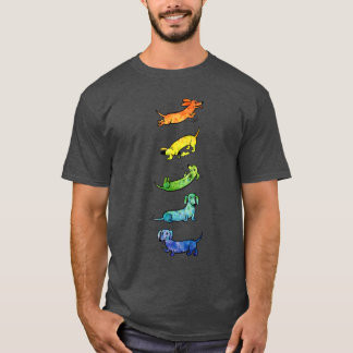 Camiseta Dachshunds acuarela regalo familia chico