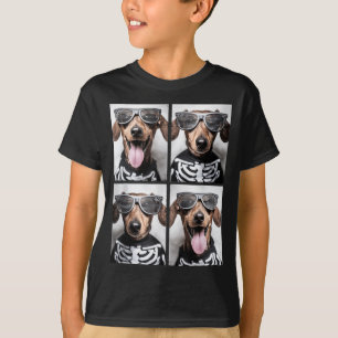Camiseta Dachshunds con traje de esqueleto Sungles Hallowee