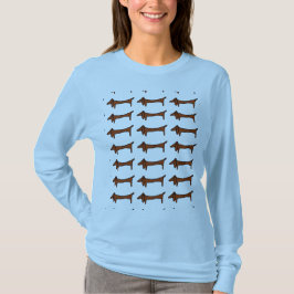 Camiseta Dachshunds en líneas