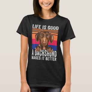 Camiseta Dachshunds hace que tu vida sea buena
