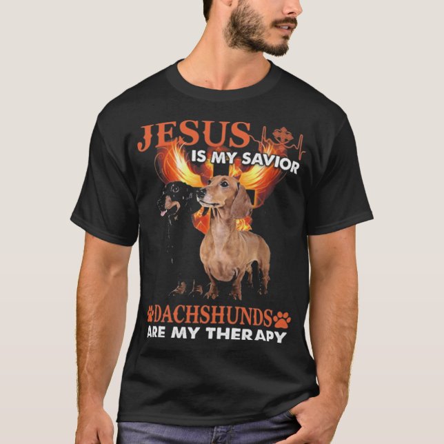 Camiseta Dachshunds Jesus (Anverso)