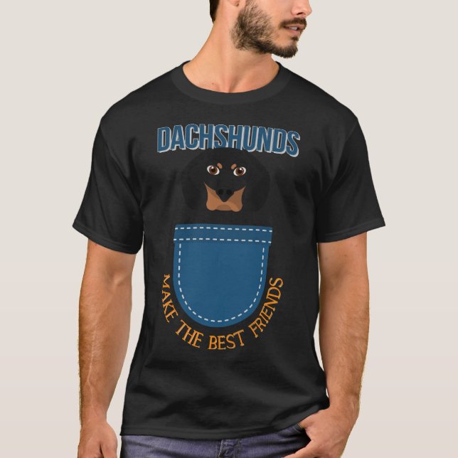 Camiseta Dachshunds Lover Hace Los Mejores Amigos (Anverso)