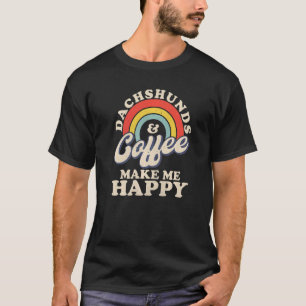 Camiseta Dachshunds Y Café Dachshund Retro Weiner Doxi