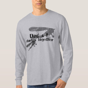 Camiseta Dad and I always together. Biplane planes