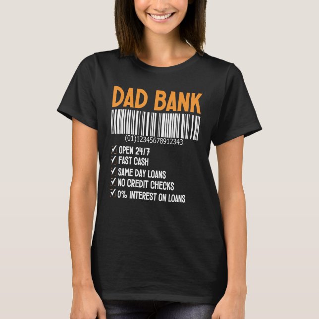 Camiseta Dad Bank Men Funny Fathers Day Dad Gift From Daugh (Anverso)