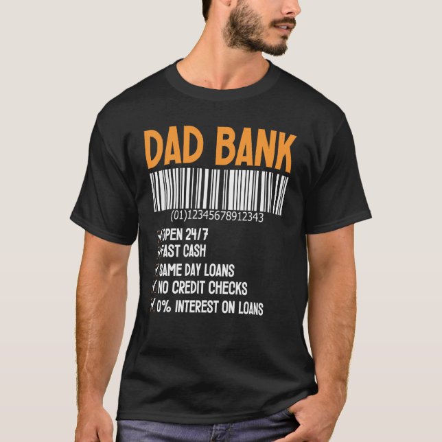 Camiseta Dad Bank Men Funny Fathers Day Dad Gift From Daugh (Anverso)