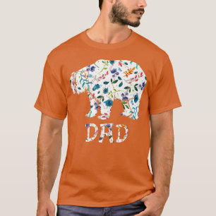 Camiseta Dad Bear Floral Gifts Matching Family Flower Premi