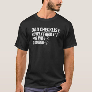 Camiseta Dad Bod Dad Checklist Funny Fathers Day Dad Chiste