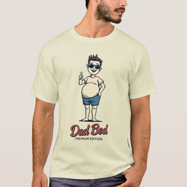 Camiseta Dad Bod Premium Edition – Funny Retro Shirt (Anverso)