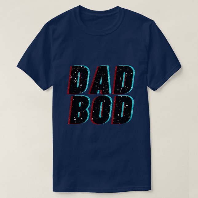 Camiseta Dad Bod Purpurina T-Shirt (Diseño del anverso)