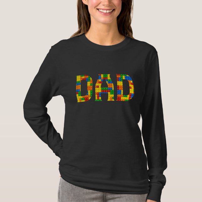 Camiseta Dad Brick Builder Bloquea Master Builder Padres D (Anverso)