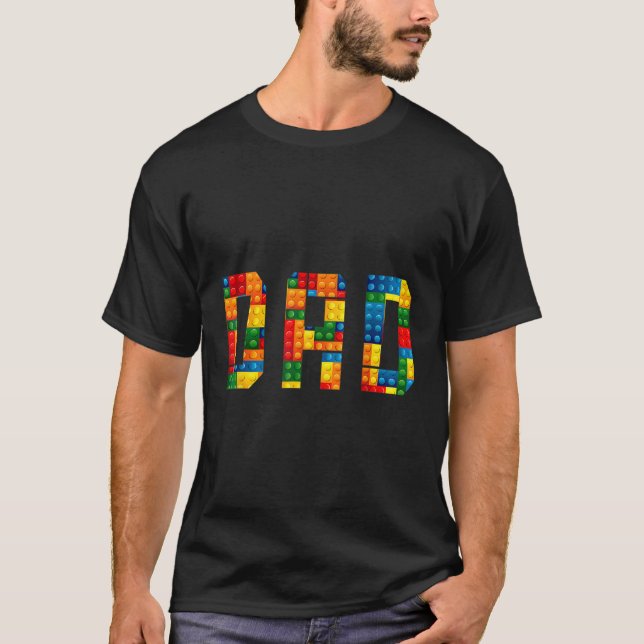 Camiseta Dad Brick Builder Funny Bloques Master Builder Hom (Anverso)