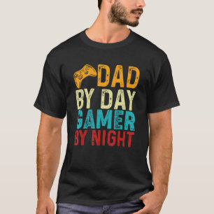 Camiseta Dad By Day Gamer By Night For Fathers Day Video G