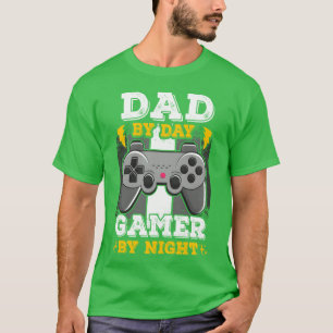 Camiseta Dad By Day Gamer By Night Funny Gaming Padre Vint