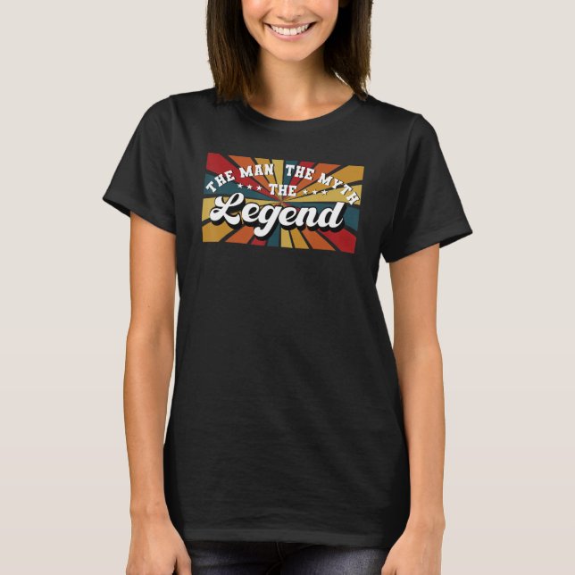Camiseta DAD DADDY THE MAN THE MYTH THE LEGEND retro 4 (Anverso)