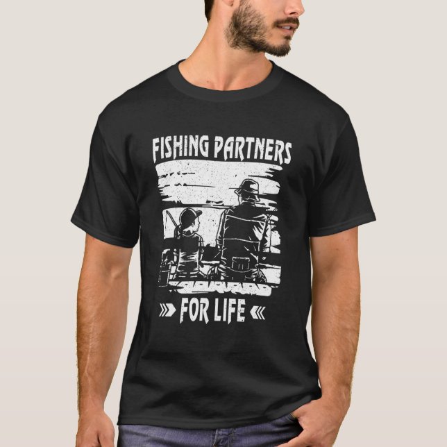 Camiseta Dad Daughter Fishing Partners For Life Real Guay G (Anverso)