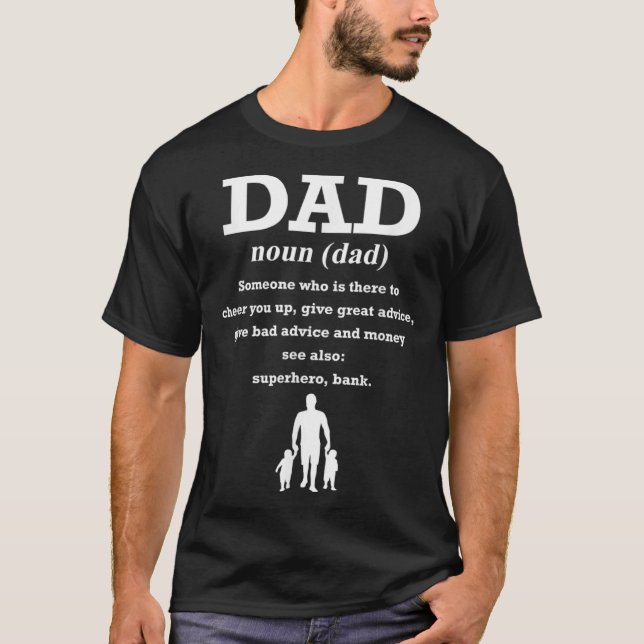 Camiseta Dad Definition Papa Father Daddy Stepdad Daughter  (Anverso)