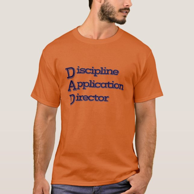 Camiseta DAD: Director de Aplicación de Disciplina (Anverso)