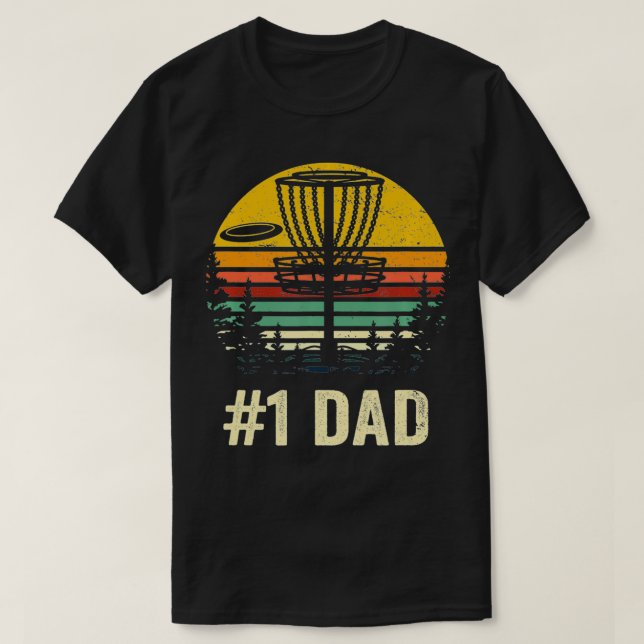 Camiseta Dad Disc Golf Gift Number One Father Frisbee Golfi (Diseño del anverso)