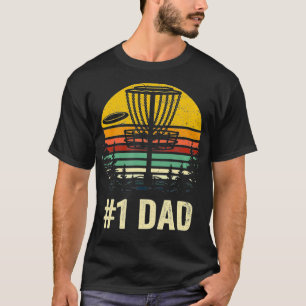 Camiseta Dad Disc Golf Gift Number One Father Frisbee Golfi