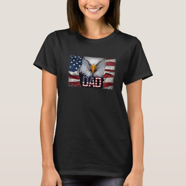 Camiseta Dad Eagle American Bald Eagle Eyes (Anverso)
