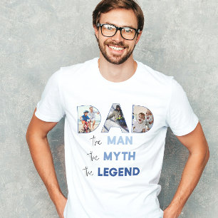Camiseta DAD El Hombre Mito Leyenda Foto De Gradiente Azul
