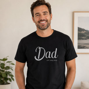 Camiseta Dad establecida con letra blanca