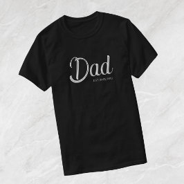 Camiseta Dad establecida con letra blanca