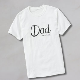 Camiseta Dad Establecido Escritura Negra
