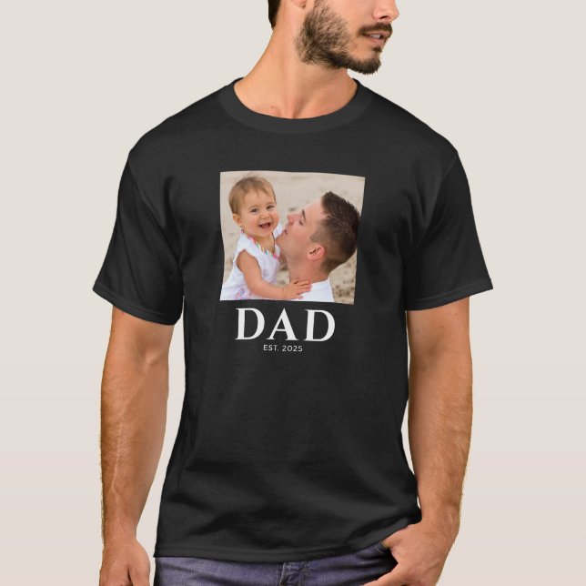 Camiseta Dad Established Photo Father’s Day Black (Anverso)