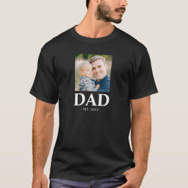 Camiseta Dad Established Photo Fathers Day